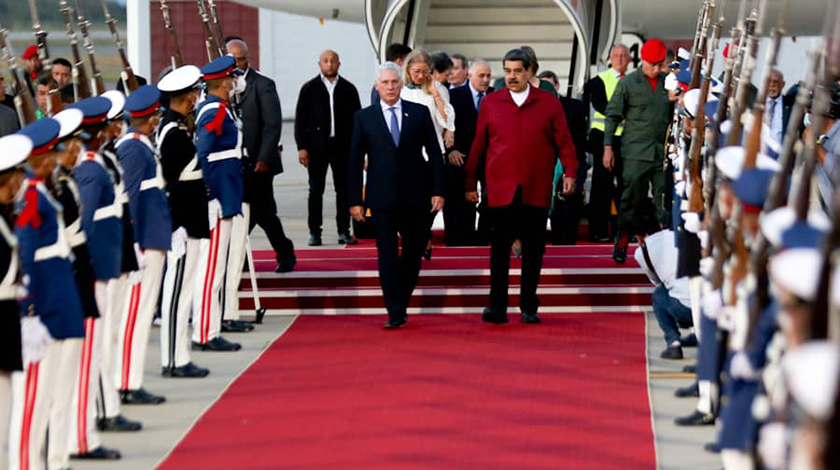 Presidente de Venezuela recibió a Díaz-Canel en Caracas (+Video)