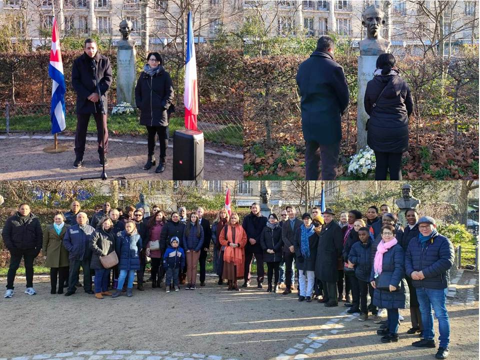 Rinden en Francia homenaje a prócer cubano José Martí