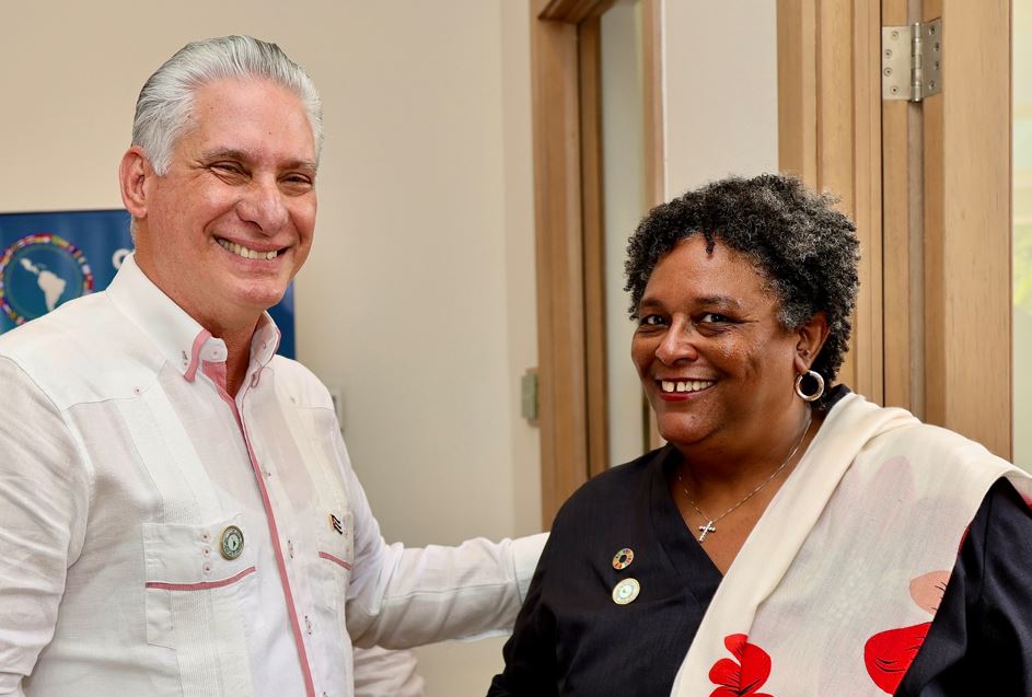 Presidente de Cuba se reunió con primera ministra de Barbados