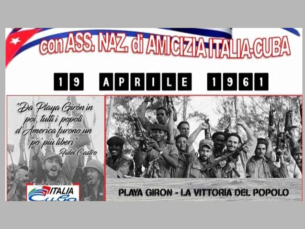 Grupos solidarios con Cuba en Italia evocan victoria de Playa Girón