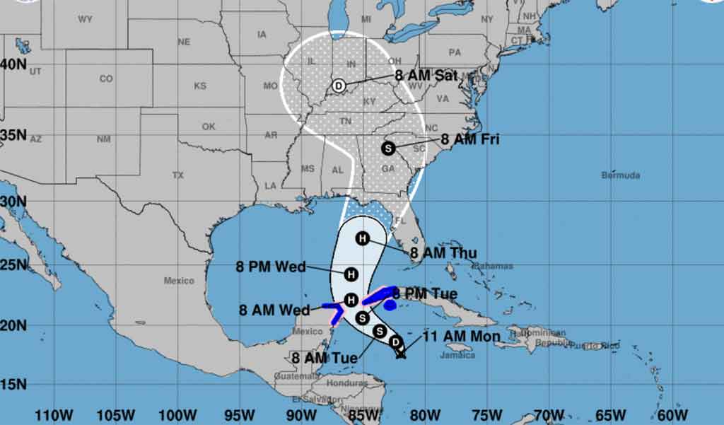 Bajo vigilancia en Cuba y México potencial ciclón tropical