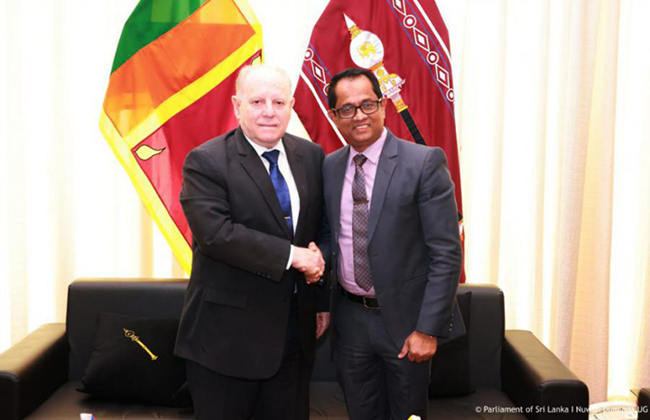 Recibe Presidente del Parlamento de Sri Lanka al embajador cubano