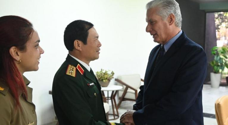 Resalta Díaz-Canel visita de delegación militar de Vietnam