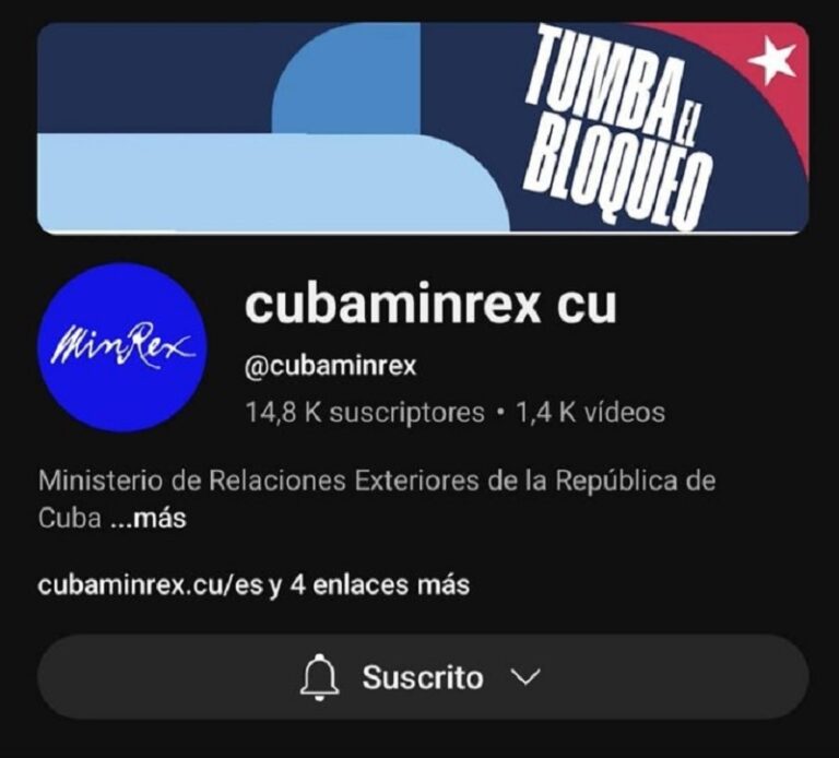 Cancillería de Cuba denuncia vulneración de su canal YouTube