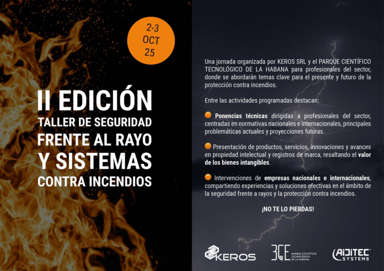 Realizarán II Edición del Taller de Seguridad frente al Rayo y Sistemas contra Incendios