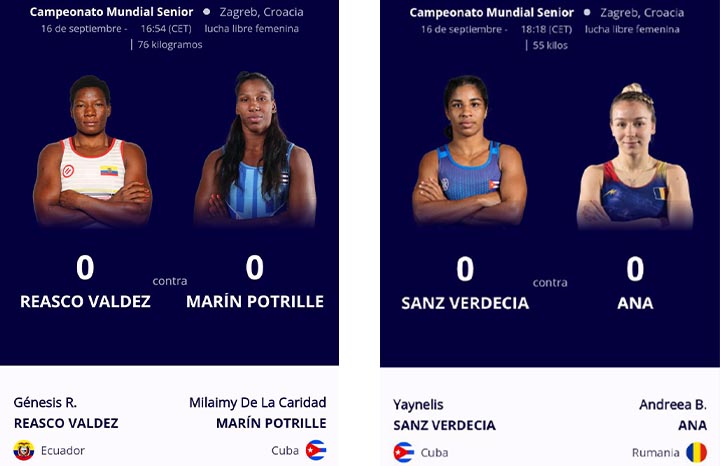 Cubanas Marín a semifinal y Sanz al bronce en Mundial de Lucha