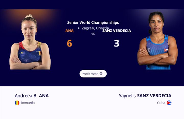 Cubana Yaynelis Sanz terminó quinta en Mundial de Lucha