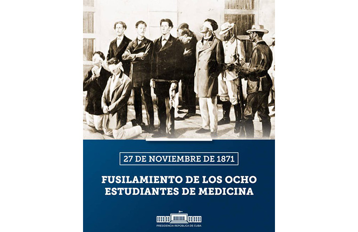 Rememoran Díaz-Canel y FEU tristes sucesos de1871