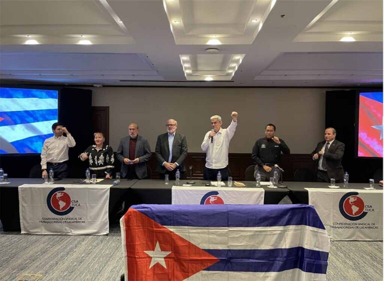 Sindicalistas del mundo reiteran en México solidaridad con Cuba