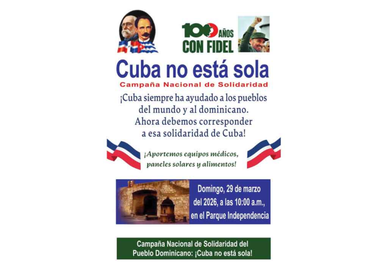 Convocan donaciones para Cuba este 29 de marzo en Santo Domingo