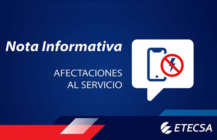 Reporta Etecsa incremento de afectaciones móviles por fallas eléctricas
