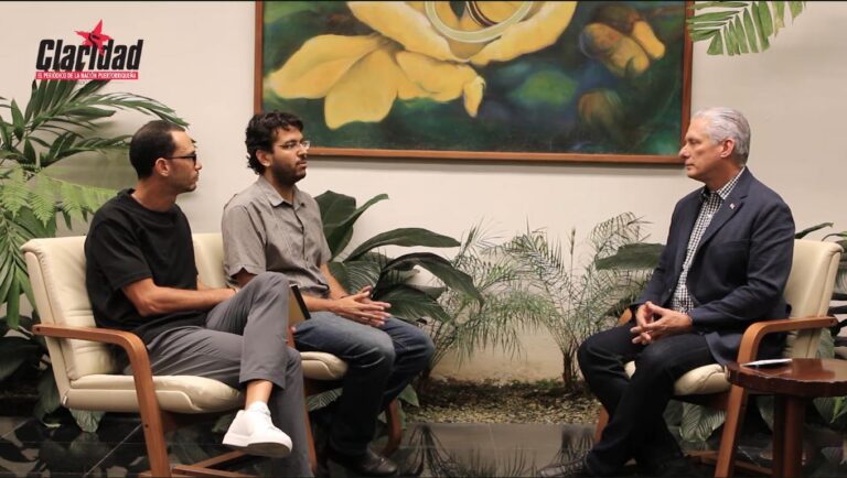 “Lo que le están haciendo a Cuba se lo pueden hacer a cualquier país”: Díaz-Canel al periódico Claridad