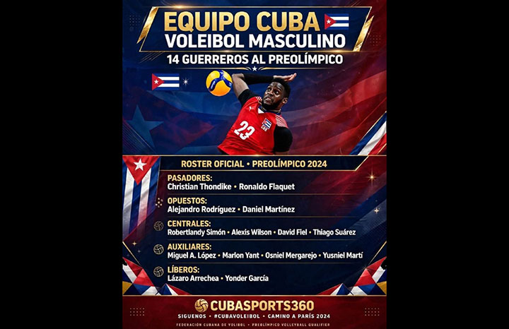Cuba ya tiene su equipo para preolímpico de voleibol (m) en Canadá 
